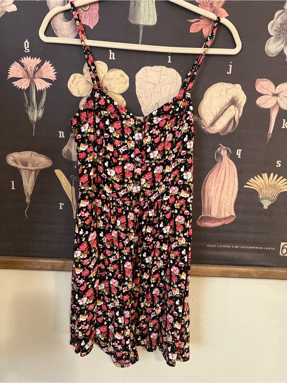 Express Floral Button-Front Romper